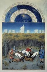 Les Riches Heures du Duc de Berry, Décembre (Frères Limbourg) - Muzeo.com