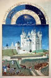 Les Riches Heures du Duc de Berry, Septembre (Frères Limbourg) - Muzeo.com