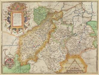 Carte de Northampton et des comtés adjacents (Christopher Saxton) - Muzeo.com