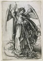 Saint Michel terrassant le dragon (Martin Schongauer) - Muzeo.com