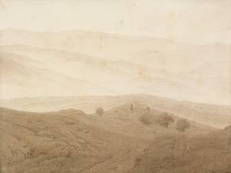 Paysage de montagne près de Teplitz (Caspar David Friedrich) - Muzeo.com