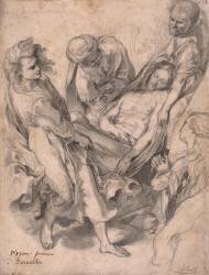 Album d'Italie : Urbino, palais ducal, esquisse de la Mise au Tombeau de F. Barocci (Louis Boitte) - Muzeo.com
