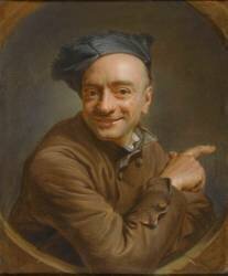 Autoportrait à l'index (Quentin de La Tour) - Muzeo.com