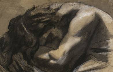Buste d'homme nu endormi, la tête dans les bras (Théodore Chasseriau) - Muzeo.com