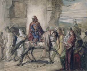 Cavalier arabe partant pour la Fantasia (Théodore Chasseriau) - Muzeo.com