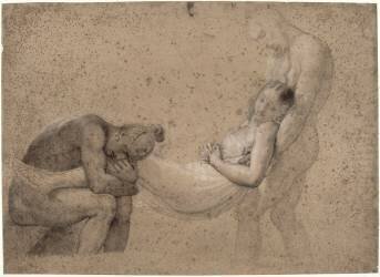 Chactas embrassant les jambes d'Atala (Anne-Louis Girodet) - Muzeo.com