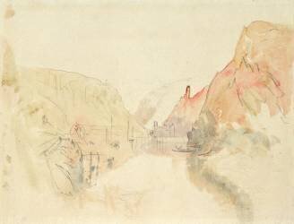 Château de Traben-Trarbach sur la Moselle (Joseph Mallord William Turner) - Muzeo.com