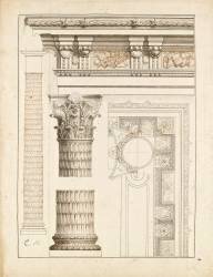 Colonne avec chapiteau, entablement et corniche (Charles Le Brun) - Muzeo.com