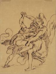 Combat de Jacob avec l'ange (Eugène Delacroix) - Muzeo.com