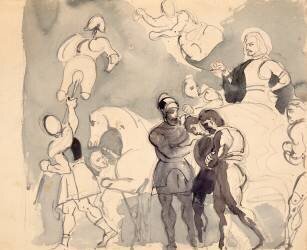 Cortège triomphal d'un général (Eugène Delacroix) - Muzeo.com