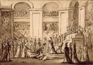 Couronnement de l'impératrice Joséphine à Notre-Dame (2 décembre 1804). (Jacques-Louis David (d'après)) - Muzeo.com
