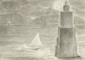 Dante et Virgile au bord de la piscine stygienne (William Blake) - Muzeo.com