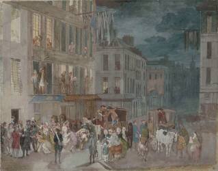 Descente de police la nuit (Henri Joseph van Blarenberghe) - Muzeo.com