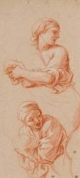 Deux femmes à mi-corps (Charles Le Brun) - Muzeo.com