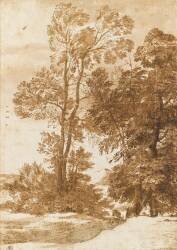 Deux groupes d'arbres (Claude Gellée) - Muzeo.com