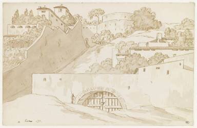 Diverses constructions à flanc de montagne (Pierre Henri de Valenciennes) - Muzeo.com