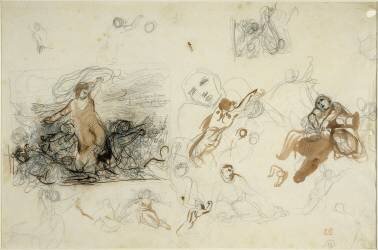 Etude pour la Grèce à Missolonghi et la liberté guidant le peuple (Eugène Delacroix) - Muzeo.com