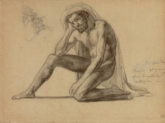 Etude pour le père dans le Radeau de la Méduse (Théodore Géricault) - Muzeo.com