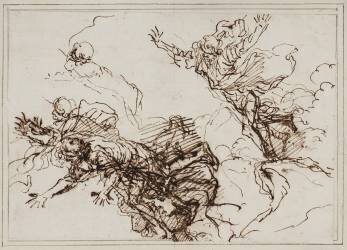 Études sur la mort d'Empédocle (Salvator Rosa) - Muzeo.com