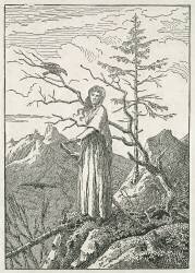 Femme avec un corbeau (Caspar David Friedrich) - Muzeo.com