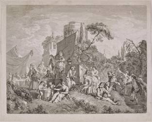 Foire de campagne : 1er état (Charles-Nicolas Cochin) - Muzeo.com