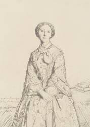 Gravure en facsimilé : Portrait de la princesse Marie Cantacuzene (Théodore Chasseriau) - Muzeo.com
