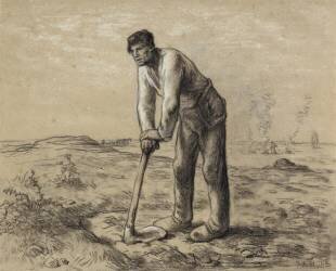 Homme avec une houe (Jean-François Millet) - Muzeo.com