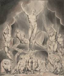 Illustration 1 du «Paradis perdu» de Milton: Satan appelle ses légions (William Blake) - Muzeo.com