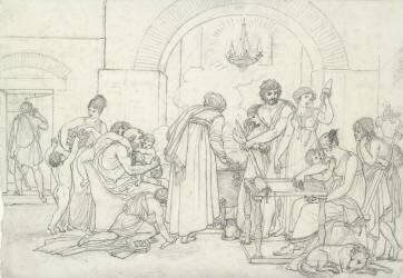 Intérieur rustique dans l'Antiquité (Anne-Louis Girodet) - Muzeo.com