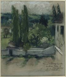 Jardin de la maison de Delacroix à Champrosay près de la forêt de Sénart (Eugène Delacroix) - Muzeo.com