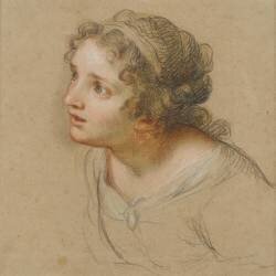 Jeune fille, en buste (Charles Le Brun) - Muzeo.com