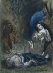 La dernière scène de Lélia de George Sand (Eugène Delacroix) - Muzeo.com