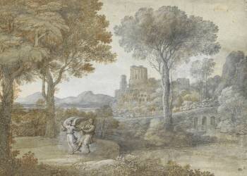 La lutte de Jacob avec l'ange (Claude Gellée) - Muzeo.com