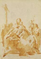 La Vierge et l'Enfant adorés par les évêques (Giambattista Tiepolo) - Muzeo.com