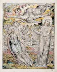 Le Christ refusant le banquet offert par Satan (William Blake) - Muzeo.com