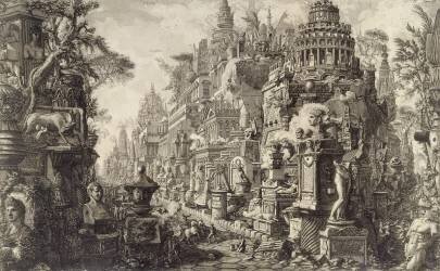 Les Antiquités Romaines, Vues idéale de la Via Appia (Giovanni Battista Piranesi) - Muzeo.com