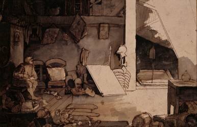 Mansarde d'artiste (Rodolphe Bresdin) - Muzeo.com