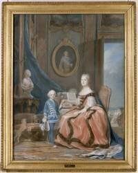 Marie-Josèphe de Saxe et le duc de Bourgogne (Quentin de La Tour) - Muzeo.com