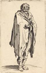 Mendiant à la tête et aux pieds nus (Jacques Callot) - Muzeo.com