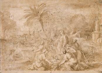Moïse sauvé des eaux (anonyme) - Muzeo.com
