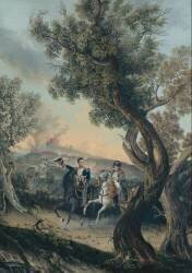 Napoléon Ier pendant la campagne d'Espagne. Attaque et incendie d'un fort (anonyme) - Muzeo.com