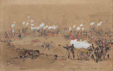 Napoléon III aux combats de rues de Magenta, 4 juin 1859 (Joseph-Louis-Hippolyte...) - Muzeo.com