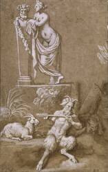 Pan et une nymphe (anonyme) - Muzeo.com