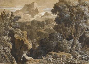 Paysage au serpent (Anne-Louis Girodet) - Muzeo.com