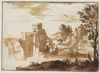 Paysage avec le Ponte Molle (Nicolas Poussin) - Muzeo.com