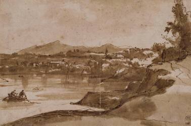 Paysage avec le Tibre (Claude Gellée) - Muzeo.com