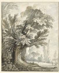 Paysage avec un grand arbreLandscape with a Tall Tree (Marten de Cock) - Muzeo.com