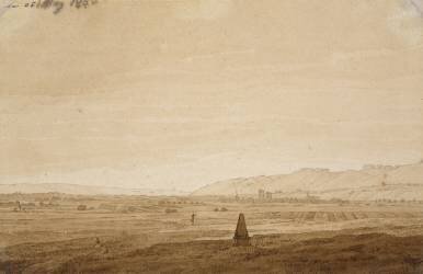 Paysage avec un obélisque (Caspar David Friedrich) - Muzeo.com