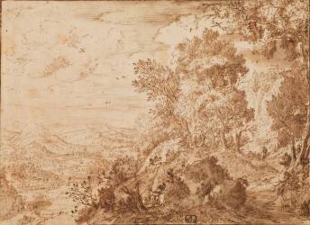 Paysage de collines (Jan Brueghel le Jeune) - Muzeo.com