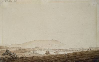 Paysage en Bohême avec vue sur le mont Jeschken (Caspar David Friedrich) - Muzeo.com